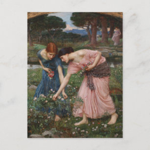 Cartão Postal J.W. Waterhouse Gather Ye Rosebuds