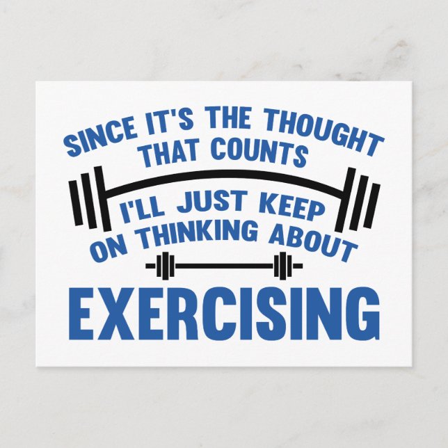 Cartão Postal Já que é o pensamento que conta que vou ficar (Frente)