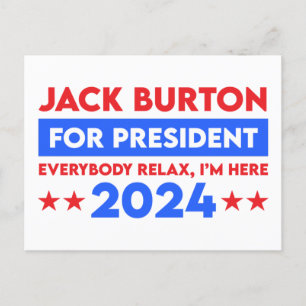 Cartão Postal Jack Burton Para Presidente 2024