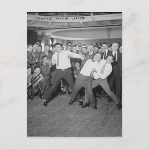 Cartão Postal Jack Dempsey Mock Combatendo Harry Houdini