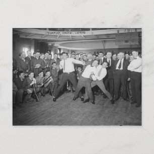 Cartão Postal Jack Dempsey Mock Combatendo Harry Houdini