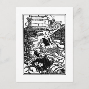 Cartão Postal Jack e Jill Vintage Nursery Rhyme