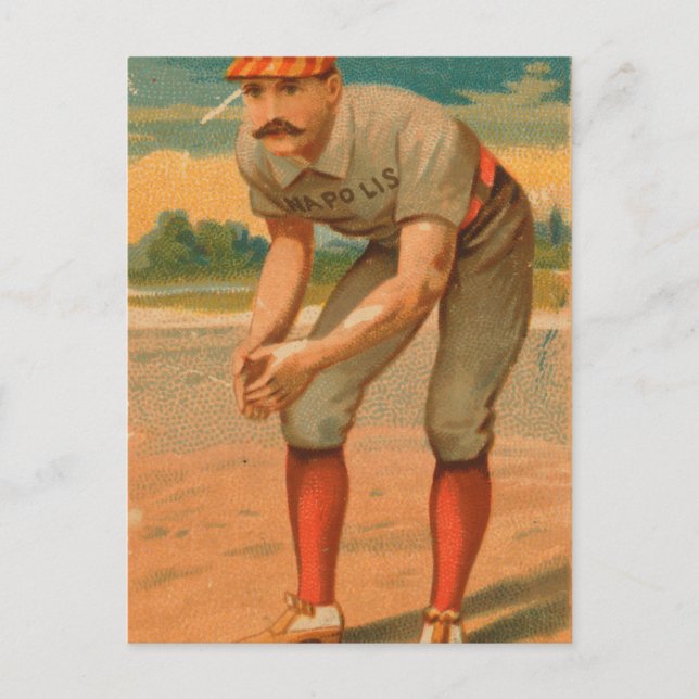 Cartão Postal Jack Glasscock Vintage Indianapolis Hoosiers (Frente)