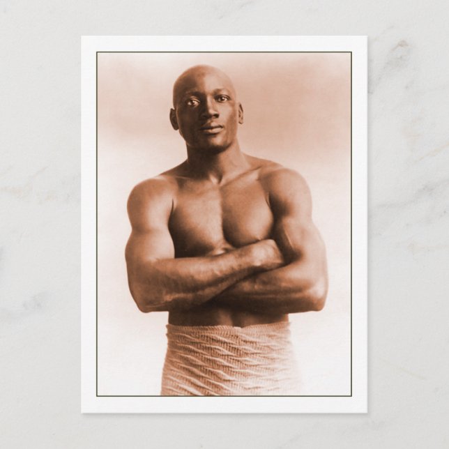 Cartão Postal Jack Johnson American Boxer Vintage Gay (Frente)
