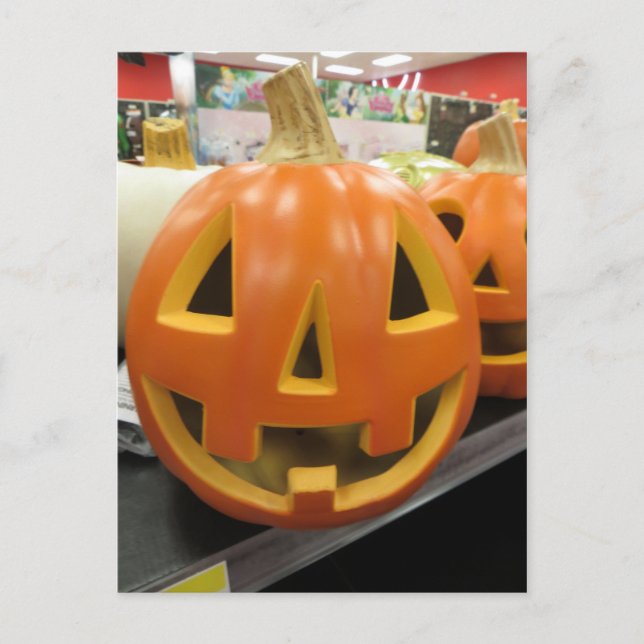 Cartão Postal Jack-O-Lantern (Frente)