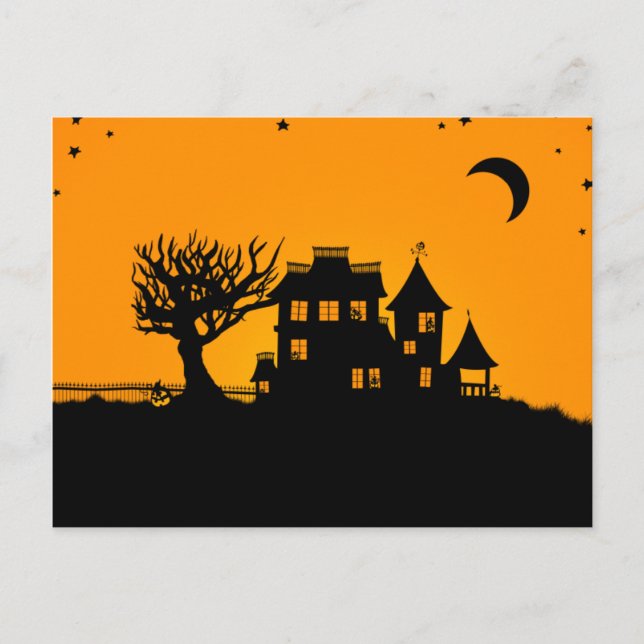 Cartão Postal Jack O Lantern Manor (Frente)