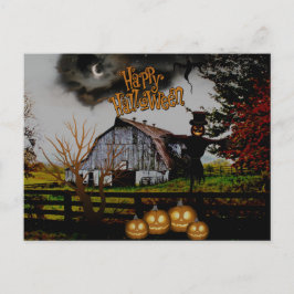 Cartão Postal *~* Jack-o-Lanternas - Scarecrow HALLOWEEN