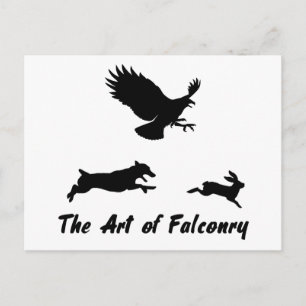 Cartão Postal Jack Russel e Falconry