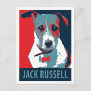 Cartão Postal Jack Russel Terrier Esperança Política Parody