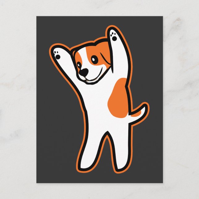 Cartão Postal Jack Russell Terrier Gift - Engraçado Cachorro Amo (Frente)