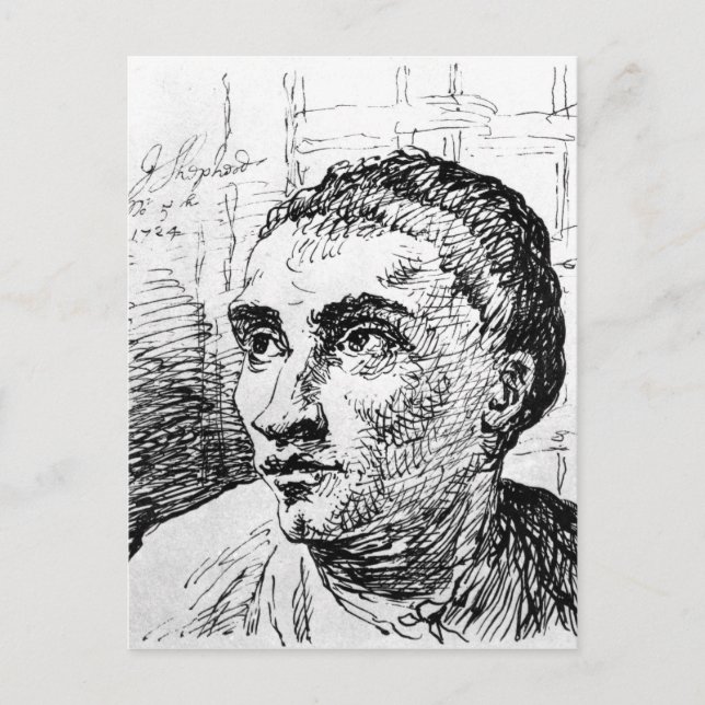 Cartão Postal Jack Sheppard, 1724 (Frente)