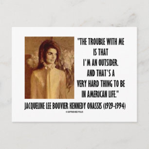 Cartão Postal Jackie Kennedy Retrato Problema Comigo De Fora