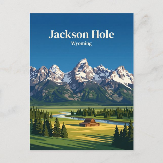 Cartão Postal Jackson Hole EUA (Frente)
