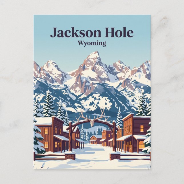 Cartão Postal Jackson Hole EUA (Frente)