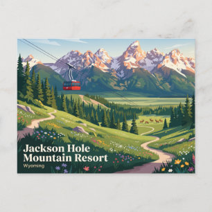 Cartão Postal Jackson Hole Mountain Resort EUA