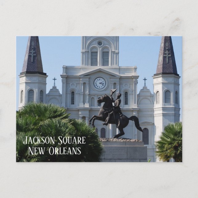 Cartão Postal Jackson Square New Orleans (Frente)