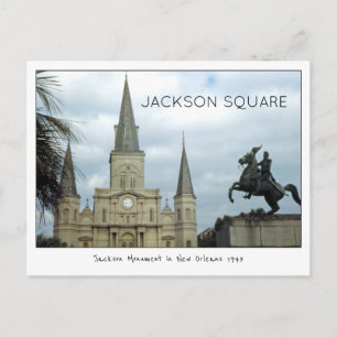 Cartão Postal Jackson Square Nova Orleans 1943