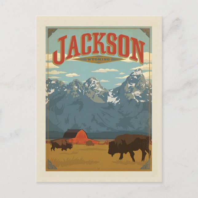 Cartão Postal Jackson | Wyoming (Frente)