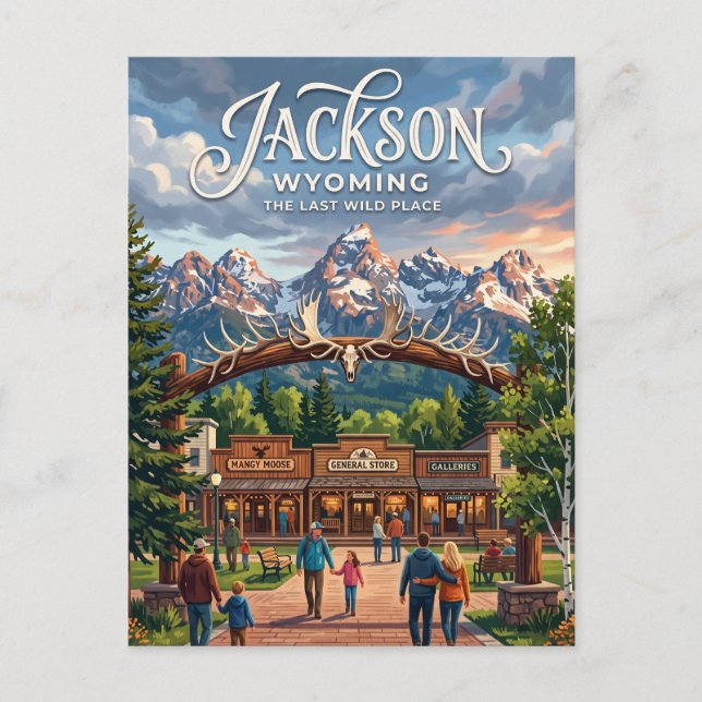 Cartão Postal Jackson, Wyoming (Frente)