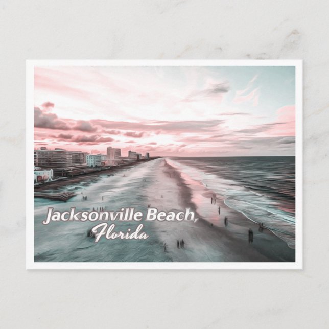 CARTÃO POSTAL JACKSONVILLE BEACH FLORIDA (Frente)
