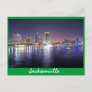 Cartão Postal Jacksonville, Flórida à noite