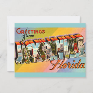 Cartão Postal Jacksonville Flórida Antiga