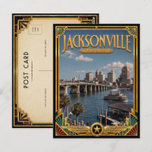 Jacksonville Flórida Arte Deco Vintage Idade Doura
