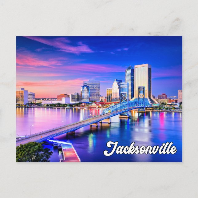 Cartão Postal Jacksonville, Flórida, Estados Unidos (Frente)