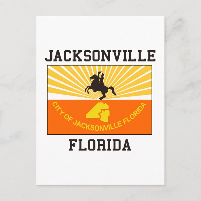 Cartão Postal Jacksonville Florida Flag (Frente)
