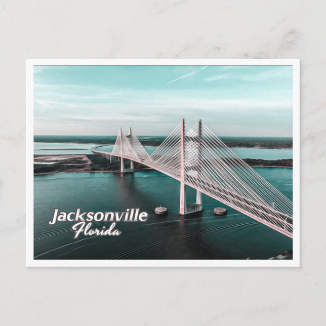 CARTÃO POSTAL JACKSONVILLE FLORIDA - PONTE DAMES (Frente)