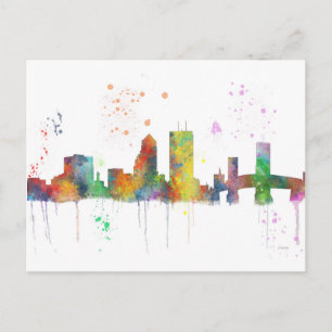 CARTÃO POSTAL JACKSONVILLE, FLORIDA SKYLINE