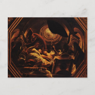 Cartão Postal Jacob Jordaens - Amor a Cupido e Psyche