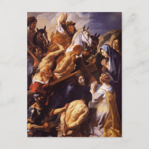 Cartão Postal Jacob Jordaens - Carregando Cristo da Cruz