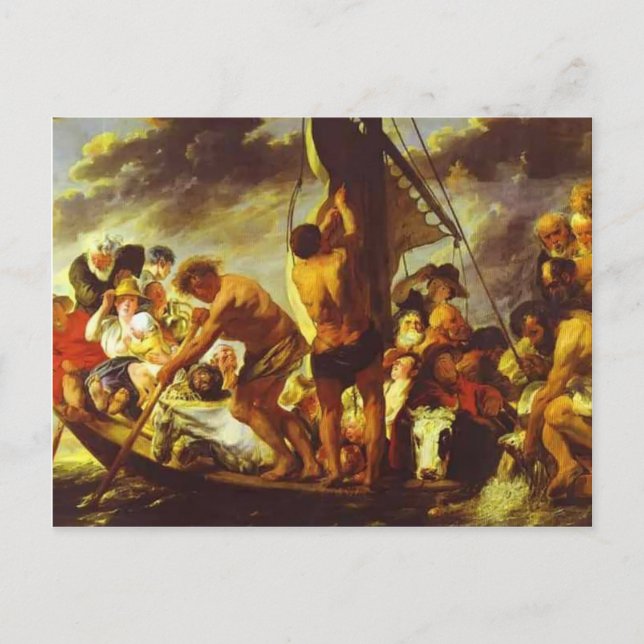 Cartão Postal Jacob Jordaens - Ferry Boat a Antuérpia (Frente)