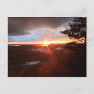 Cartão Postal Jacobs Hill Storm Sunset Royalston MÃES