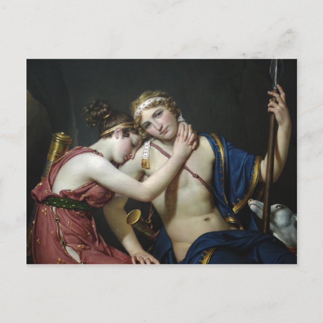Cartão Postal Jacques David- Farewell de Telemachus e Eucharis (Frente)