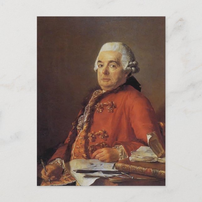 Cartão Postal Jacques David - Retrato de Jacques Francois (Frente)