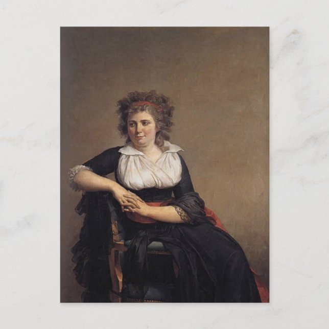 Cartão Postal Jacques David- Robertine Tourteau (Frente)