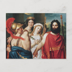Cartão Postal Jacques-Louis David - A raiva dos Aquiles
