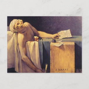 Cartão Postal Jacques-Louis David Morte De Marat