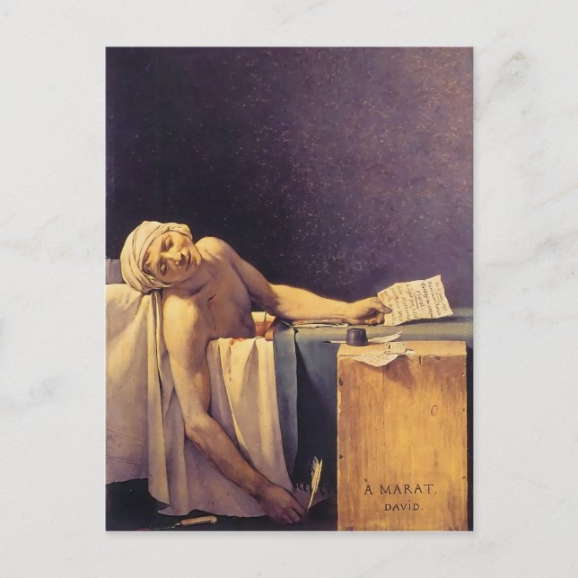 Cartão Postal Jacques-Louis David Morte De Marat (Frente)