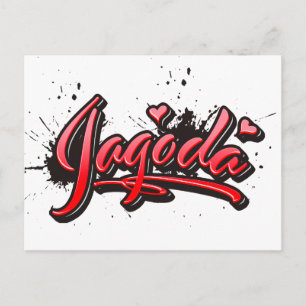 Cartão Postal Jagoda Heart Splash Grafite Postkarte