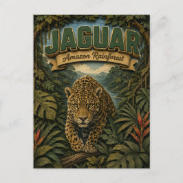Cartão Postal Jaguar Floresta Amazônica POPCUT