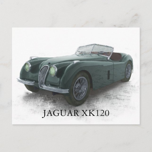 CARTÃO POSTAL JAGUAR XK120 (Frente)