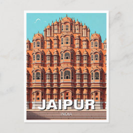 Cartão Postal Jaipur Hawa Mahal Souvenir