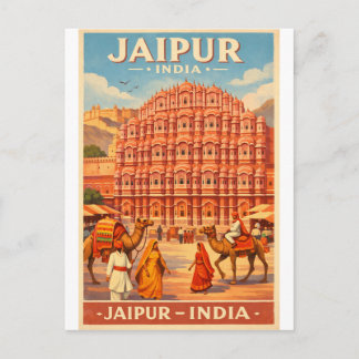 Cartão Postal Jaipur, Índia, num clássico retrô