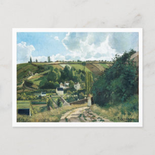 Cartão Postal Jalais Hill, Pontoise (1867) por Camille Pissarro