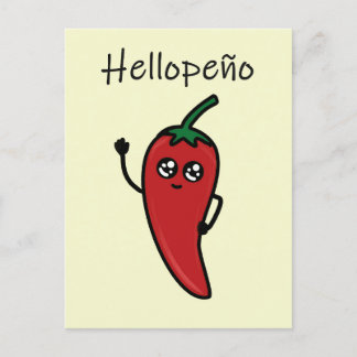 Cartão Postal jalapeño/hellopeño trocadilho