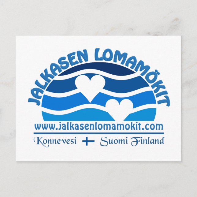 Cartão postal Jalkasen Lomamökit (Frente)