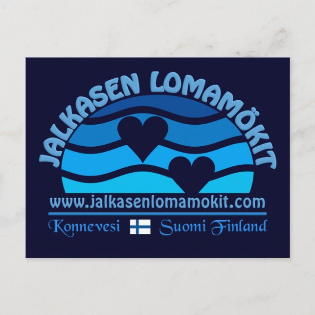 Cartão postal Jalkasen Lomamökit (Frente)